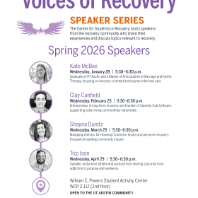 Image based version of dates (last Wednesday of the month, 5:30pm) for the speaker Series